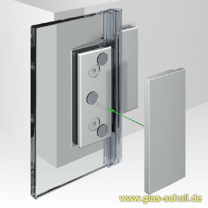 Farfalla 90° Glas-Wand Duschtürband (nach außen hin öffnend) glanzverchromt