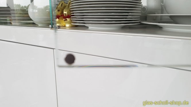 Magnetzuhaltung Edelstahl massiv Zweiflügelig Glas-Glas Verklebt