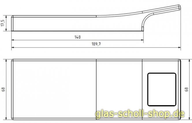 Elektronisches Glastürschloss Smart Entrance, SET mit Türbändern Edelstahloptik gebürstet 