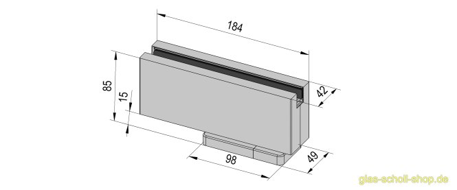 Hydraulischer Bodentürschließer ALVA EN3 mit Öffnungsdämpfung ohne Bodenkasten für Türen -1m Edelstahl gebürstet (mit 90° Feststellung)