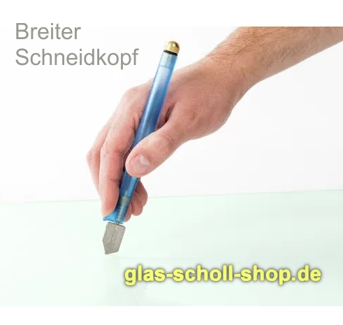 Silberschnitt® Öl-Glasschneider mit Öltank Kunststoff 3-12mm Drehbarer Schneidkopf 