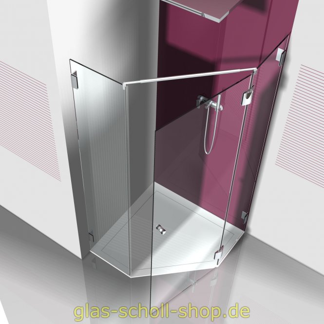 Papillon 135° Glas-Glas Duschtür-Anschlagband (keine Magnettechnik) glanzverchromt