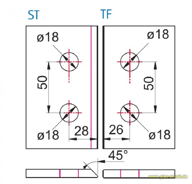 Farfalla 135° Glas-Glas Duschtürband (nach außen hin öffnend) glanzverchromt