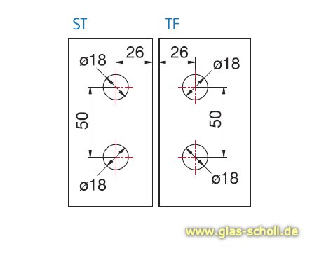 Farfalla 180° Glas-Glas Duschtürband (nach außen hin öffnend) glanzverchromt