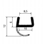 schlanke Spaltdichtung mit gebogener Weichlippe (2500mm) Duschdichtung für 10mm Glas 