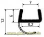schlanke Spaltdichtung mit gebogener Weichlippe (2010mm) Duschdichtung für 8mm Glas 