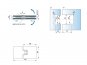 Flamea+ 180° extrastark Glas-Glas Pendel-Duschtürband (verdeckte Verschraubung) glanzverchromt