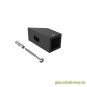 schräger 45° Wandadapter für quadr. Stabilisierungsstange 15x15 GLAS-WAND RAL9005 schwarz matt