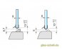 unteres SONDER-Wasserabweisprofil mit hoher 135° Lippe und EXTRA kurzer Dichtlippe nach unten (1000mm) für 8mm 