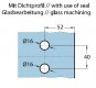 CrossoverPUR 90° Glas-Wand LINKS Hebe-Senk INNENBEFESTIGUNG glanzverchromt