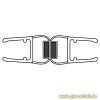 Artikelbild 5 des Artikels “fluchtendes Magnetprofil 180° (2010mm) stumpfe Mittel-Duschdichtung für 6-8mm Glas “