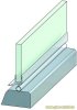 Artikelbild 5 des Artikels “unteres Wasserabweisprofil mit 135° Lippe und Rundbalg (1000mm) 6-8mm Glas “