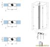Artikelbild 5 des Artikels “selbstklebende fluchtende 180 Grad Magnet-Duschdichtung (2500mm) 8-12mm Glas “