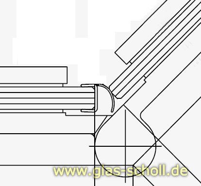 schlanke Spaltdichtung mit gebogener Weichlippe (2010mm) Duschdichtung für 6mm Glas 