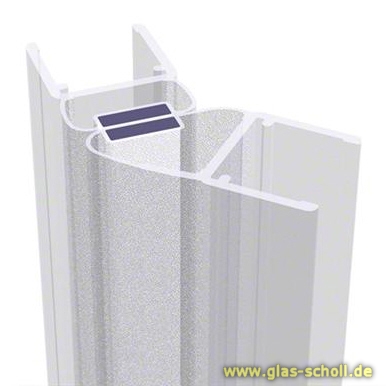 Magnetprofil 135°/Fünfeck (2500mm) Duschdichtung für 6-8mm Glas - ÜBERLÄNGE 