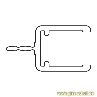 seitl. Wasserabweisprofil (2500mm) Duschdichtung für 6-8mm Glas - ÜBERLÄNGE 