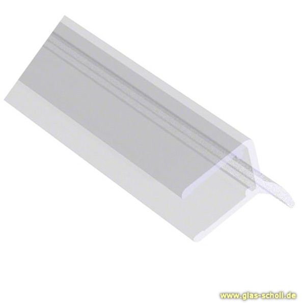 seitl. Dichtprofil mit gebogener Weichlippe 135° (2500mm) Duschdichtung 6-8mm Glas ÜBERLÄNGE 