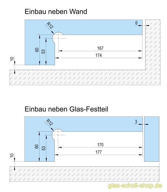 Hydraulischer Bodentürschließer ALVA EN3 mit Öffnungsdämpfung ohne Bodenkasten für Türen -1m Edelstahl gebürstet (mit 90° Feststellung)
