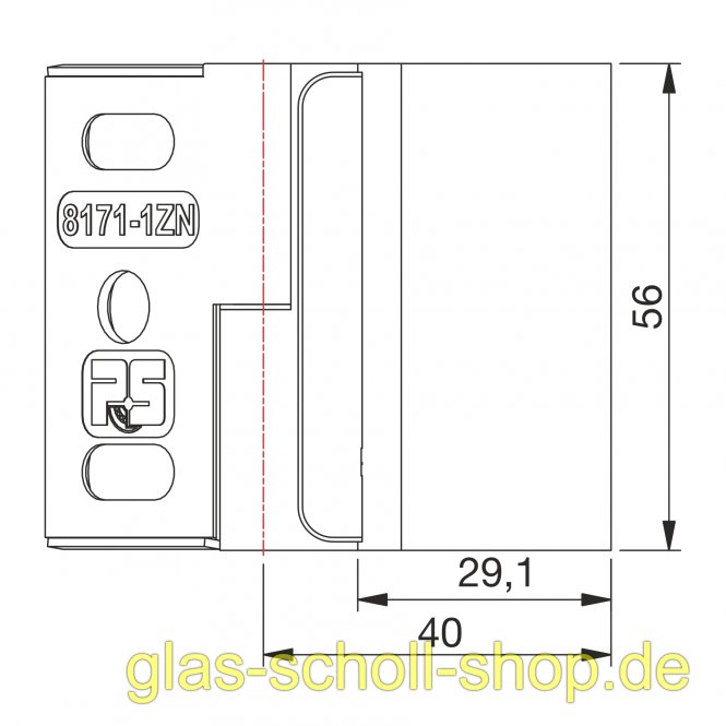 Flamea-Flinter-Nivello 100-140° VERSTELLBARER Glas-Wand Winkelverbinder glanzverchromt