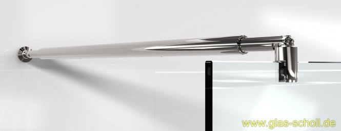 flexibel Stabistange rund 780-940 mm (verstellbar) genial für Dachschräge glanzverchromt (MS7)