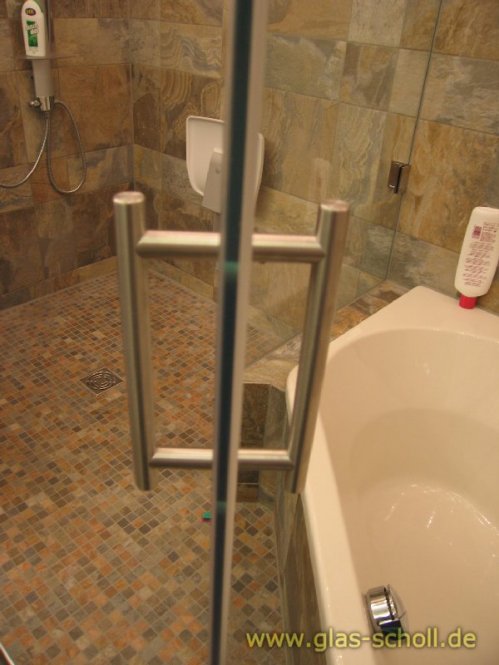 beidseitiger Edelstahl Stossgriff h=200 Edelstahl geschliffen