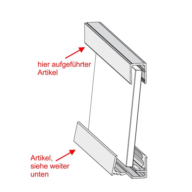 Rahmenprofil einteilig 5m Alufarbig für 8-10,76 mm