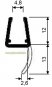 Mitteldichtprofil mit Weichlippe (2500mm) Duschdichtung 6-8mm Glas-ÜBERLÄNGE 