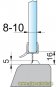 unterer gerader 5mm Acrylstab klar durchsichtiger Schwallschutz  (2000 mm) (Duschdichtung) 