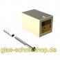 stumpfer 90° Wandadapter für quadr. Stabilisierungsstange 15x15 GLAS-WAND RAL9005 schwarz matt