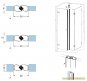 selbstklebende fluchtende 180 Grad Magnet-Duschdichtung (2500mm) 8-12mm Glas 