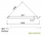 runde Stabilisierungsstange 45° GLAS-WAND 415 mm glanzverchromt (MS7)