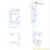 Artikelbild 6 des Artikels “Design G-Edelstahl-Griffmuschel für Schiebetüren für 8mm Glas geschliffen“