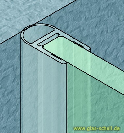 Streifdichtung (2500mm) Duschdichtung für 6-8mm Glas - ÜBERLÄNGE 