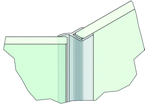 seitl. Dichtprofil mit gebogener Weichlippe 135° (2500mm) Duschdichtung 6-8mm Glas ÜBERLÄNGE 