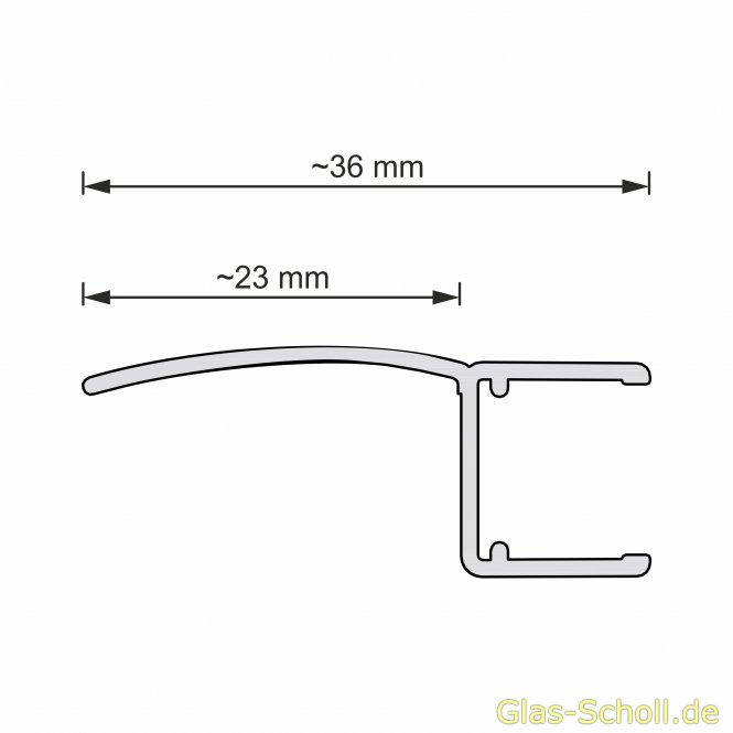 Mitteldichtung fluchtend (2500mm) Duschdichtung für 10-12mm Glas 