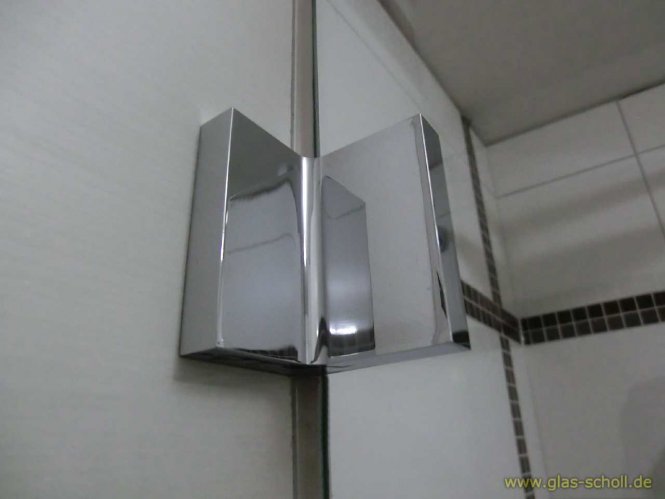 Nivello+ 90° Winkelhalter Glas-Wand AUSSENBEFESTIGUNG flächenbündig glanzverchromt