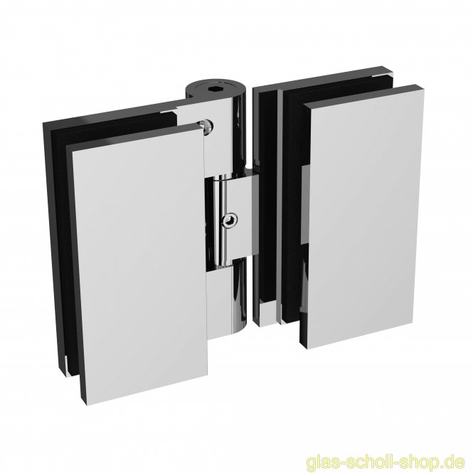 Wellness PREMIUM Glas-Glas DIN rechts 180Grad Duschtürband (nach innen öffnend) glanzverchromt