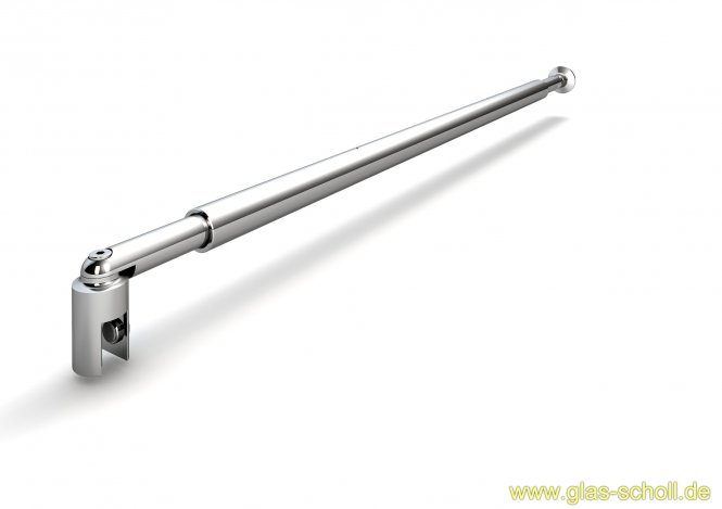 flexibel Stabistange rund 780-940 mm (verstellbar) genial für Dachschräge glanzverchromt (MS7)