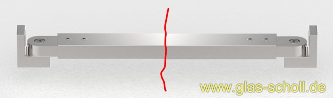 rechteckige Stabilisierungsstange WAND-WAND verstellbar (Länge auswählen) Länge auswählen