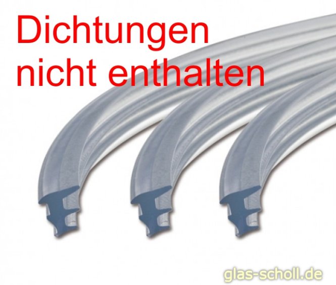 Rahmenprofil zweiteilig (Dichtungen gesondert bestellen) 3m silber matt Alufarbig
