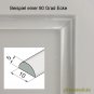 unterer gerader glasklarer 5mm Acrylstab (1000 mm) Schwallschutz (Duschdichtung) 