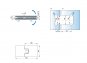 Flamea+ 180° extrastark Glas-Glas Pendel-Duschtürband (verdeckte Verschraubung) glanzverchromt