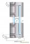 Fluture Duschtürband-SET, überlappend, Glas-Glas 180° glanzverchromt