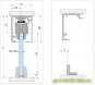 MasterTrack FT 60 Schiebetürsystem inkl. Einzugsdämpfung, 1-flgl. WANDMONTAGE - 2m - Alufarbig E6/EV1