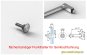 Handtuchhalter ECKIG mit innerem Griff für Montage im Glas 1000 mm (kürzbar) glanzvernickelt