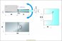 Flamea+ 180° extrastark Glas-Wand Pendel-Duschtürband (verdeckte Verschraubung) 