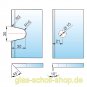 Flamea-Flinter-Nivello 100-140° VERSTELLBARER Glas-Wand Winkelverbinder glanzverchromt