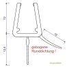 Artikelbild 7 des Artikels “GEBOGENES unteres Wasserabweisprofil mit 135° Lippe (1150-1200mm) 6-8mm “