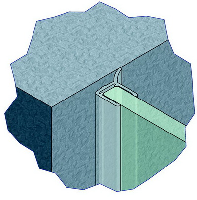 seitl. Dichtprofil mit gebogener Weichlippe 135° (2500mm) Duschdichtung 6-8mm Glas ÜBERLÄNGE 