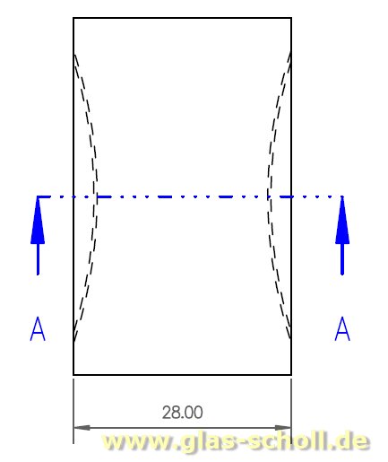 rechteckiger Bloc-Türgriff 28x30x30mm Lochb. 14mm glanzverchromt